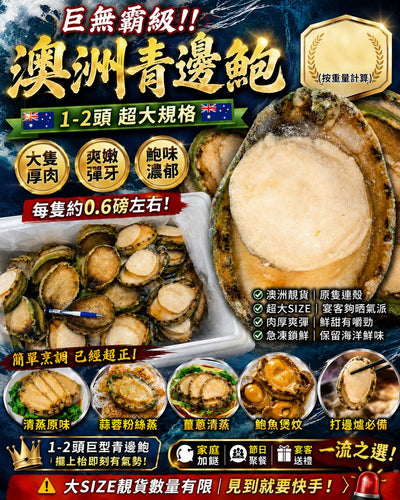 澳洲青邊鮑 1–2頭