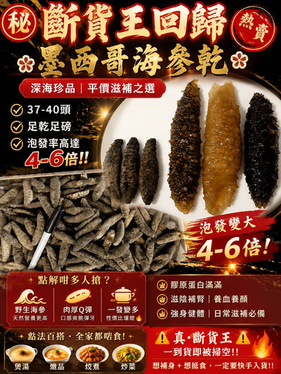 墨西哥海參乾（2磅）