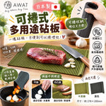 日本製 AWAT 可捲式多用途砧板（黑色）